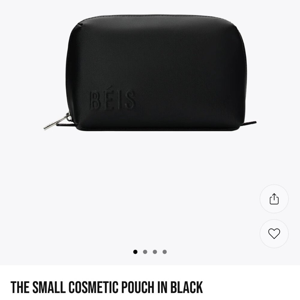 Beis Small Cosmetic Pouch in Camel